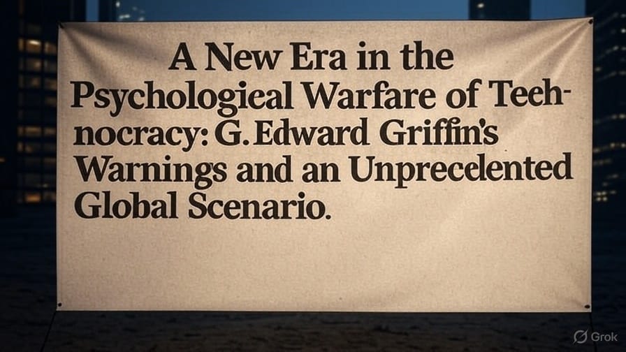 Teknokrasinin Psikolojik Savaşında Yeni Bir Dönem: G. Edward Griffin'in Uyarıları ve Hiç Yaşanmamış Bir Küresel Senaryo